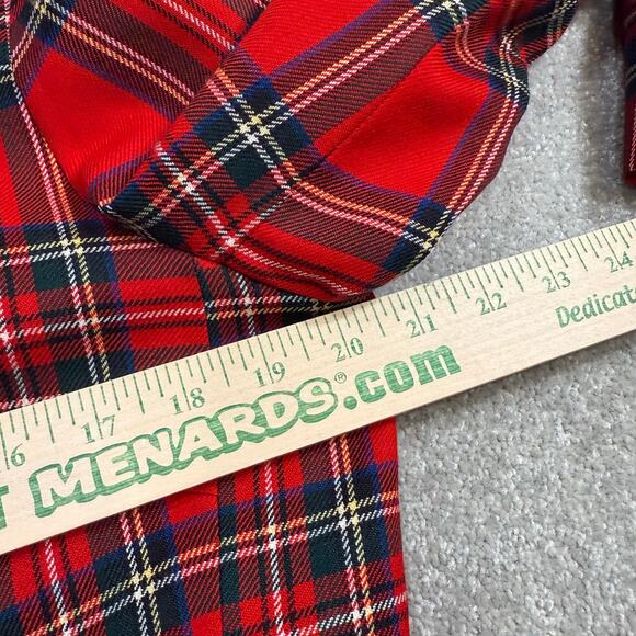 Vintage Pendleton Womens Zip Jacket Red Tartan Plaid 100% Virgin Wool Sz 12 S/M - Picture 14 of 16